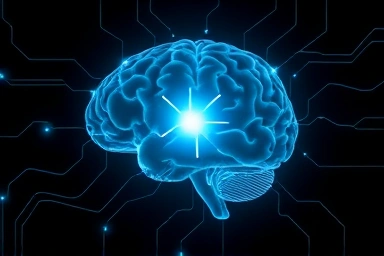 Brain with glowing pathways, symbolizing focus