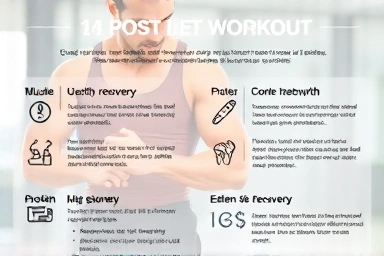 Infographic on post-workout protein intake for muscle growth