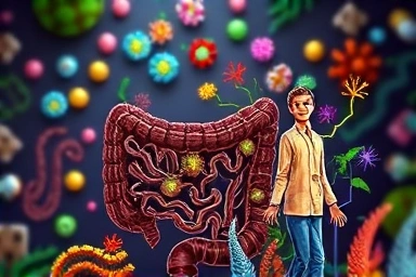 Healthy gut microbiome, balanced internal environment.