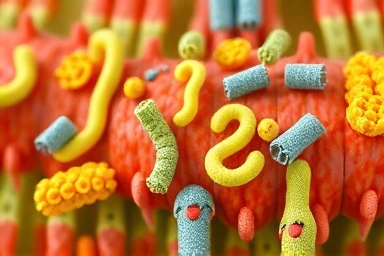 Healthy gut bacteria symbolizing microbiome balance and vitality.