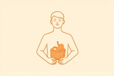 Symbolic image of improved digestion and comfortable gut health.