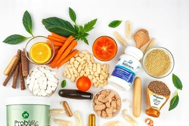 Premium probiotic ingredients, quality supplements, gut health.