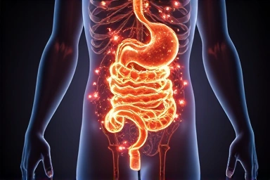 Metaphorical representation of saponin absorption in the human body.