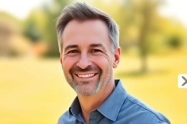 Energetic middle-aged man with a healthy glow