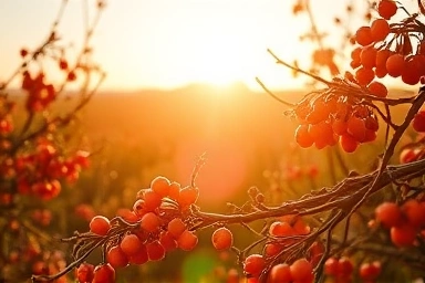 Vibrant sea buckthorn berries symbolizing natural health and vitality.