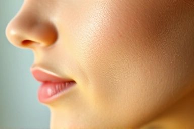 Healthy, glowing skin with subtle internal balance.