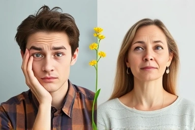 Transformation from stress to calm with St. John's Wort.