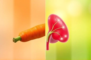 Vitamin A sources: carrot and liver, nutrient pathways