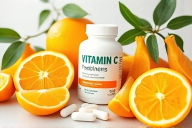 Vibrant vitamin C and citrus fruits for health