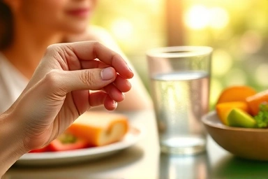 Taking vitamin D supplement after meal for absorption