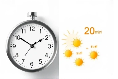 Vitamin D sun exposure time comparison clock