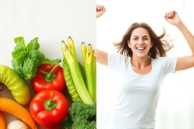 Healthy food promotes energy and well-being.