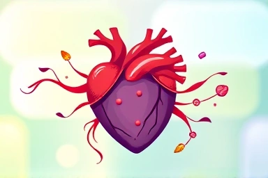 Symbolic representation of heart health and nutrient synergy.