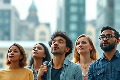 Diverse individuals achieving financial success with loans.