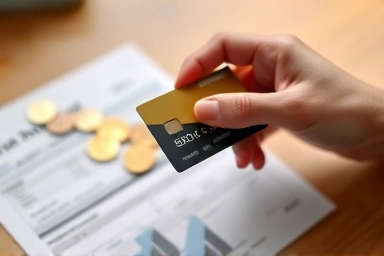 Credit card in hand, tax relief, financial management