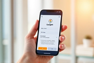 Smartphone loan application, digital finance, easy credit.