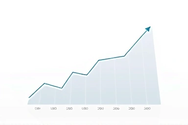 Financial growth chart symbolizing credit improvement and loan opportunities.