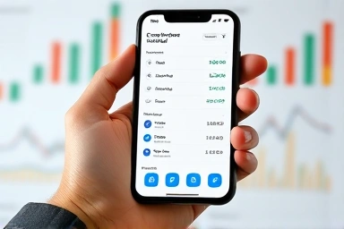 Smartphone app showing credit score and loan limits