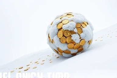 Snowball effect of money growing larger through compounding over time.