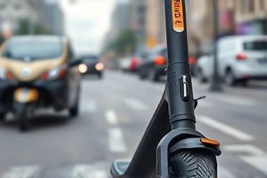 Damaged electric scooter after an accident