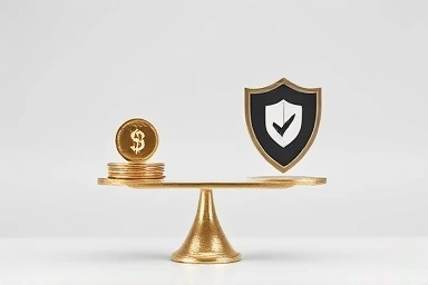 Symbolic scale balancing investment returns and risk management.