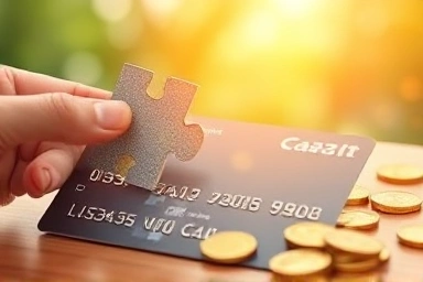 Person using credit card to unlock financial rewards.