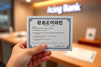 Family certificate and bank counter symbolizing proxy withdrawal