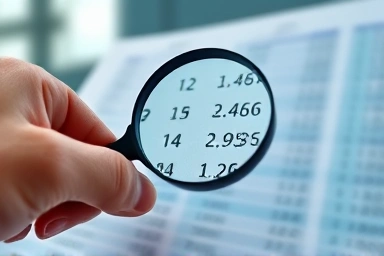 Examining financial documents, loan details