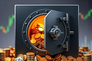 Secure vault symbolizing financial protection and abundance