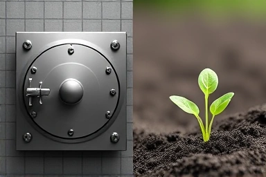 Symbolic image of security and investment growth