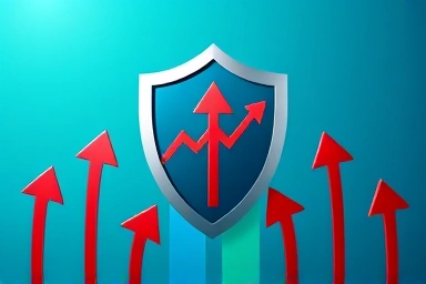 Shield protecting stock market graph from losses