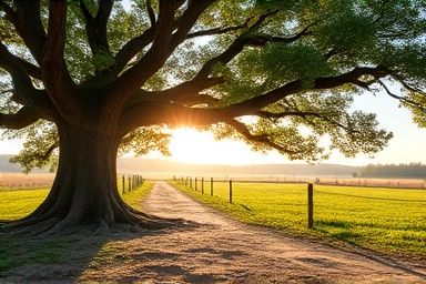 Symbolic oak tree of financial stability and long-term growth.