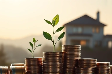 Financial growth metaphor for villa loan approval