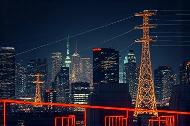 Symbolic representation of business electrical upgrade and growth.