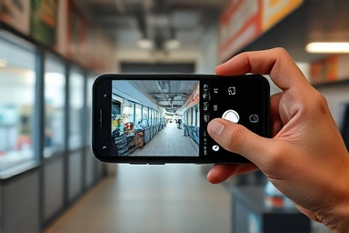 Documenting commercial property condition with a smartphone camera.