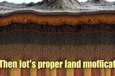 Abstract depiction of soil layers and geological strata.