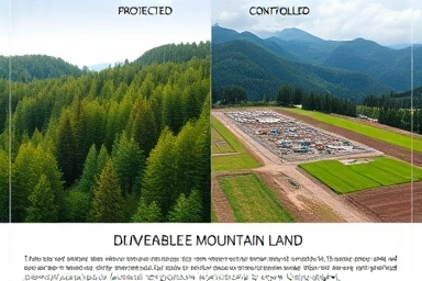 Protected forest vs. controlled mountain land development