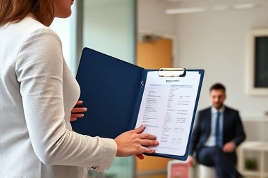 Confident person presenting financial documents for investigation.