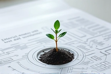 Symbolic image of real estate investment growth and development.