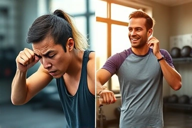 Transformation from intense workout to healthy lifestyle