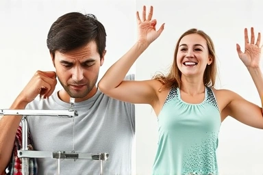 Person overcoming weight loss plateau with carb cycling diet