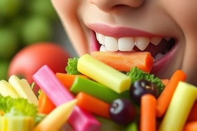 Mindful eating, healthy food, chewing for weight loss