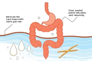 Symbolic representation of healthy digestive system and gut health