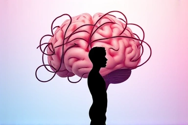 Brain wiring symbolizing diet success, healthy body