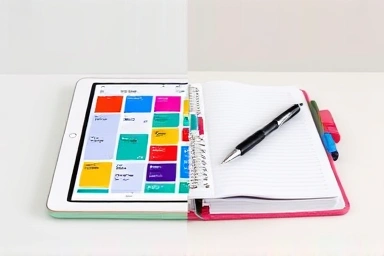 Digital vs. analog diet planning tools.