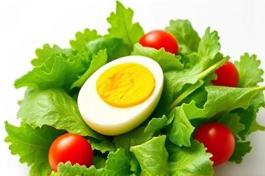 Healthy egg and salad for weight loss