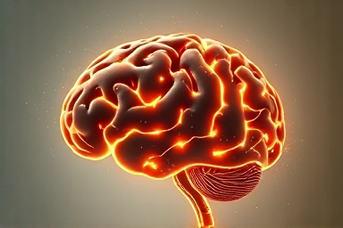 Brain pathways transforming from chaos to order, symbolizing food addiction recovery.