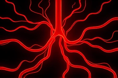 Symbolic representation of healthy blood circulation and energy flow.