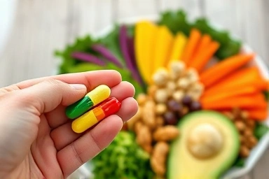 Nutrient supplementation and balanced diet for low-carb lifestyle.