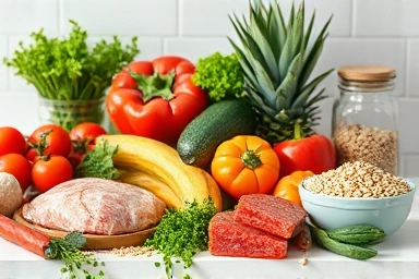 Healthy food ingredients for menopause diet